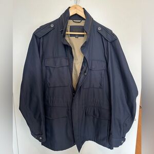 Banana Republic 4 Pocket Navy Jacket Water Resistant.